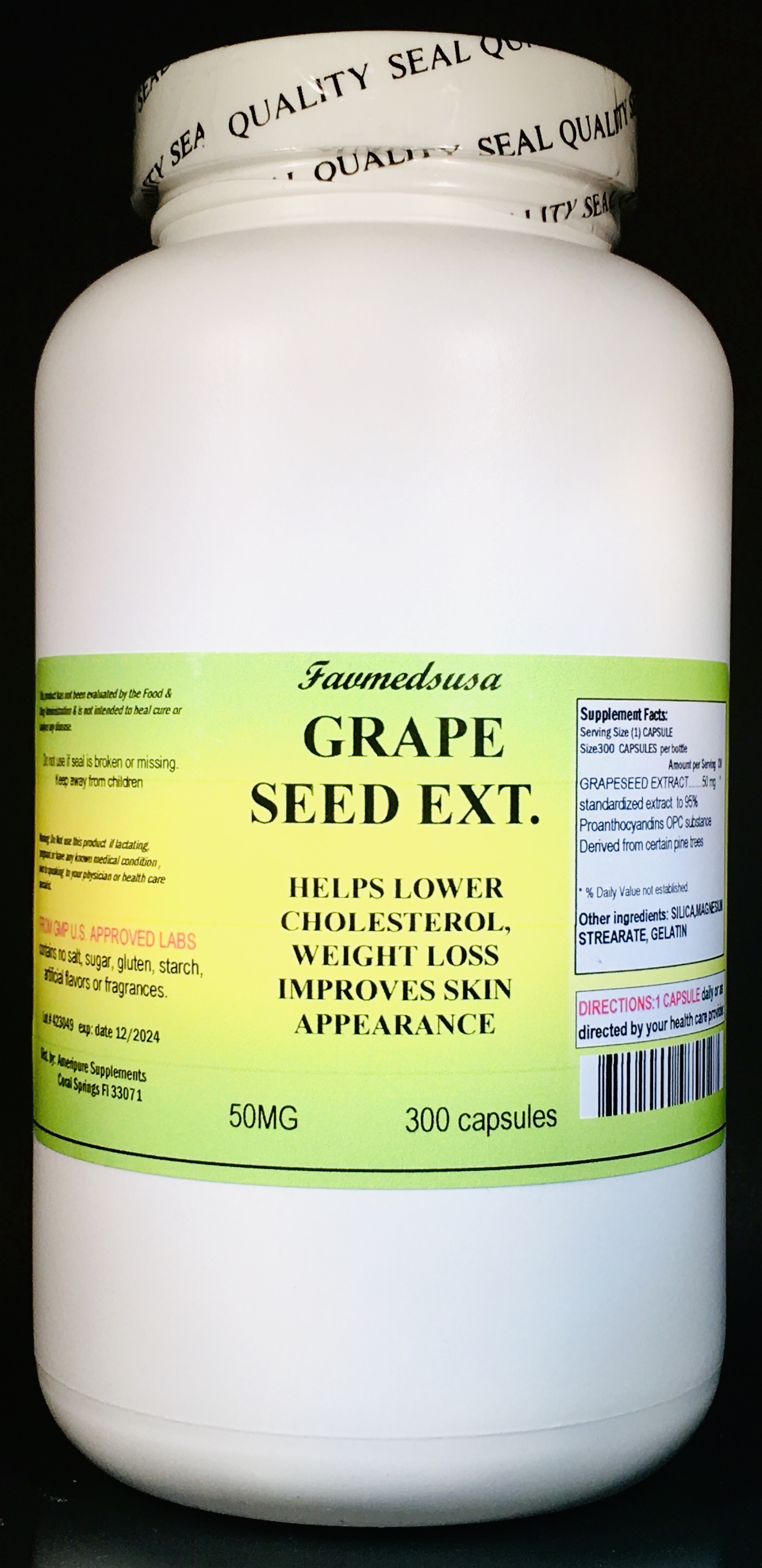 Grapeseed Extract 50mg - 300 capsules